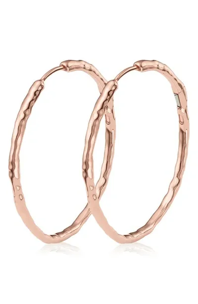 Monica Vinader Rose Gold Plated Vermeil Silver Siren Muse Large Hoop Earrings