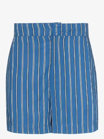 Frescobol Carioca Striped Shorts In Blue