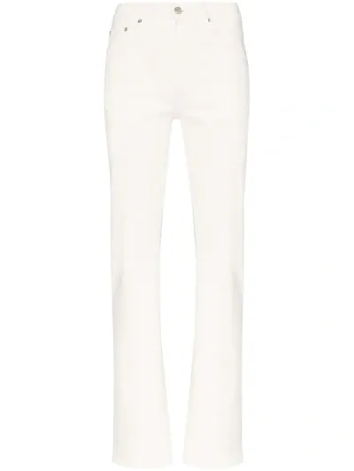 Sunflower High-waisted Straight-leg Jeans In White