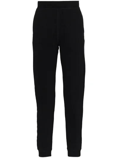 Sunspel Minimal Cotton Sweatpants In Black