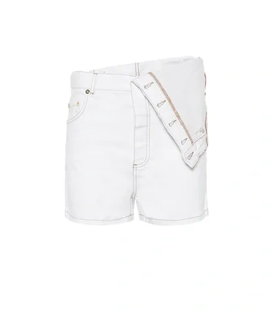 Y/project Inside-out Effect High Waist Shorts In White