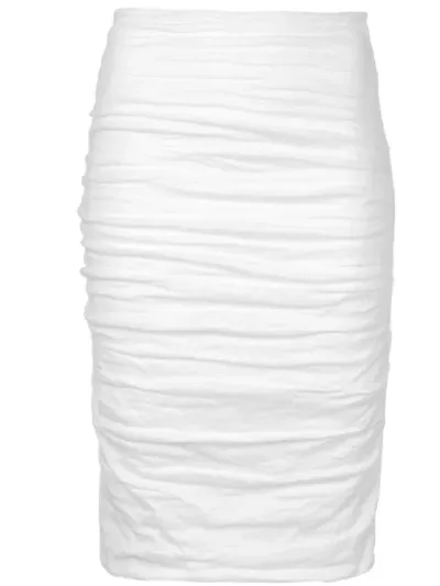 Nicole Miller White Cotton Metal Sandy Skirt