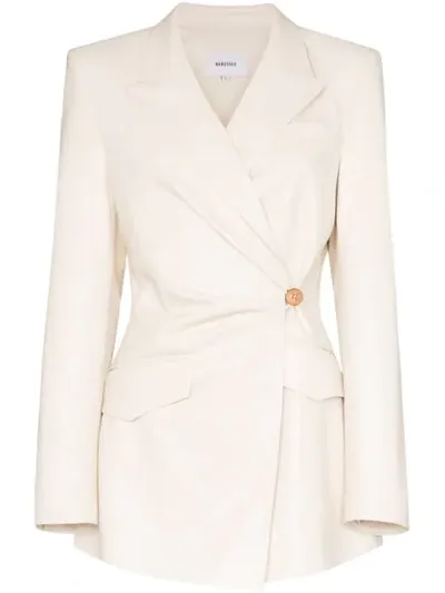 Nanushka Blair Vegan Leather Blazer In Neutrals