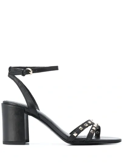 Ash Janis 01 Sandals In Black Leather