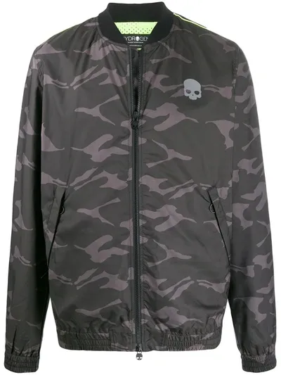 Hydrogen Camouflage-print Track Jacket In Black