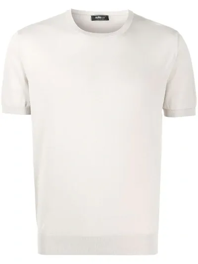 Suite 191 Fine-knit T-shirt In Neutrals