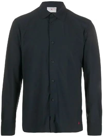 Peuterey Long Sleeve Fitted Shirt In Blue