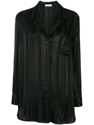 Anine Bing Ash Oversized Striped Print Shirt In Black