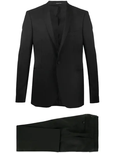 Tagliatore Two-piece Virgin Wool Suit In Black