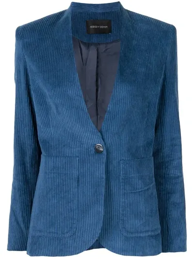 Nobody Denim Esoteric Fitted Blazer In Blue