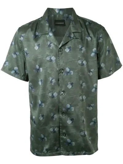 Emporio Armani Floral Print Shirt In Green