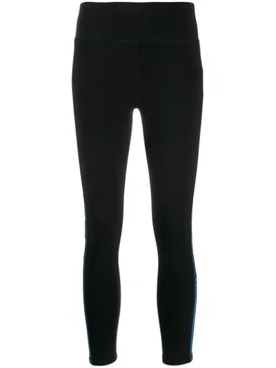 Dkny Contrast Panel Leggings In Black