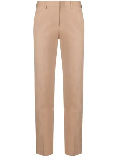 Alberto Biani Slim Fit Tailored Trousers In Neutrals