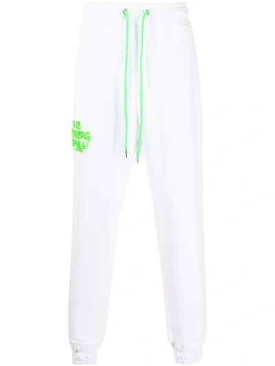 Iceberg Logo Drawstring Track Trousers In White