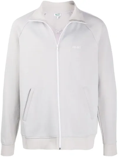 Kenzo Logo Track Jacket In Grey