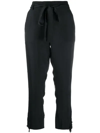 Ann Demeulemeester Cropped Straight-leg Trousers In Black