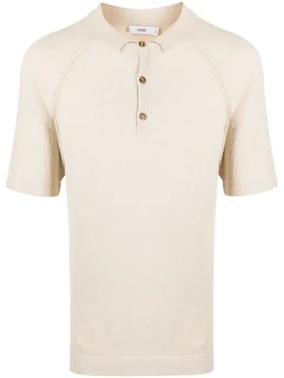 Closed Knitted Short Sleeve Polo Shirt In Neutrals