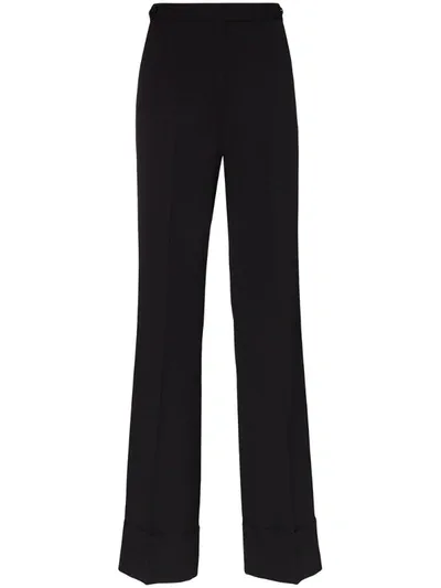 Lemaire High-waisted Straight Leg Trousers In Blue