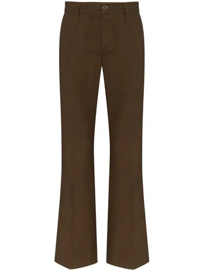 Gucci Bootcut Trousers In Brown