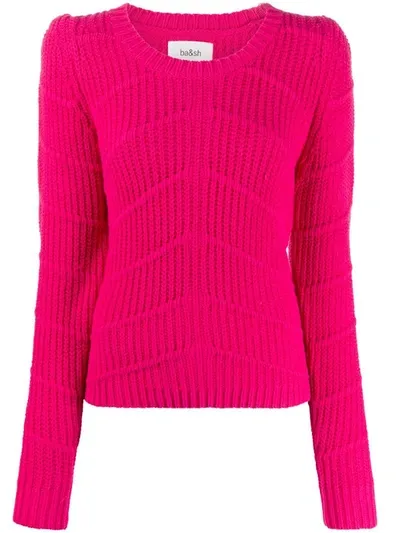 Ba&sh Ribbed Structured Jumper In Pink