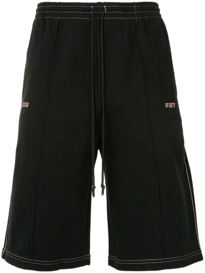 Off Duty Drawstring Track Shorts In Black