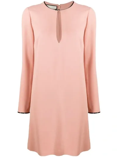 Gucci Keyhole Detail Dress In Pink