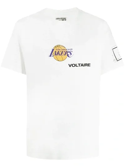 Zadig & Voltaire X Nba Tobias Lakers T-shirt In White