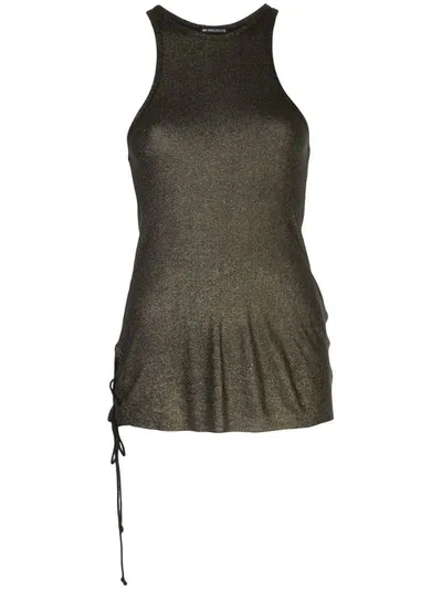 Ann Demeulemeester Knitted Racerback Vest In Gold