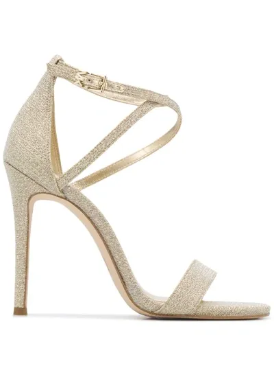 Michael Michael Kors Sparkly Heeled Sandals In Gold