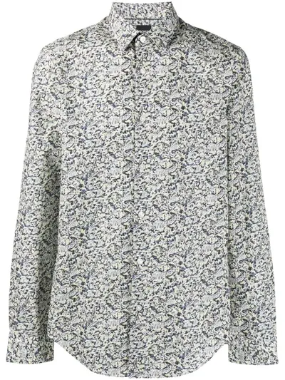 Hugo Boss Printed Shirt In Blue