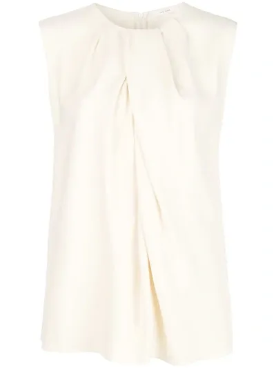 The Row Sleeveless Flared Blouse In White