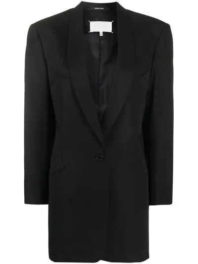 Maison Margiela Shawl Lapel Blazer Jacket In Black