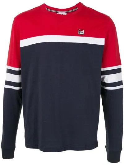 Fila Colour Block Sweatshirt In Blue