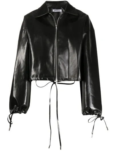 Supriya Lele Oversized Faux-leather Jacket In Black