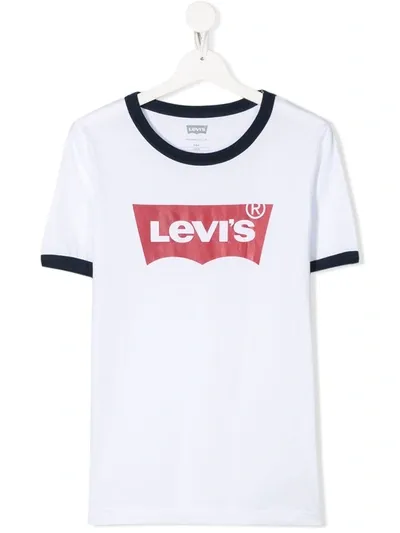 Levi's Teen Logo-print Cotton T-shirt In White