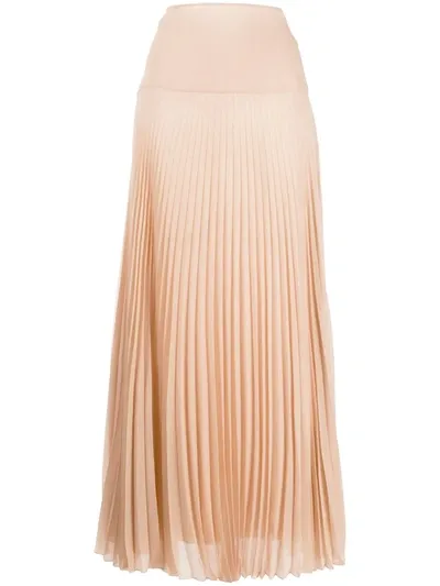 Chloé Pleated Maxi Skirt In Neutrals