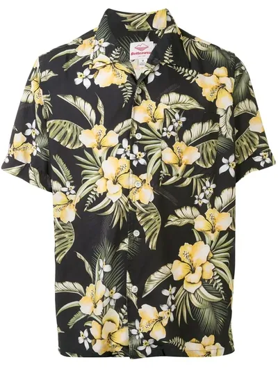 Battenwear Floral Short-sleeve Shirt In Black