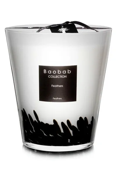 Baobab Collection Feathers Candle In Feathers- Medium