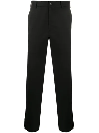 Comme Des Garcons Black Tailored Cropped Trousers In Black