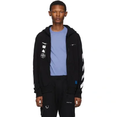 Off-white Mariana Painting Print Hoodie In Black