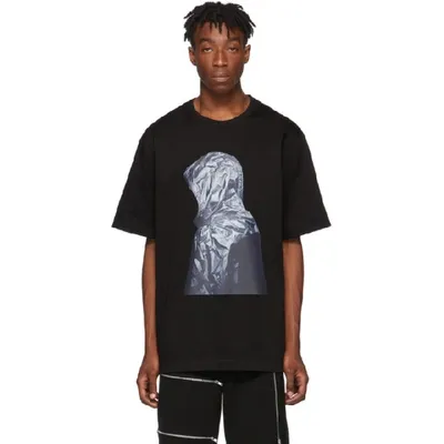 Juunj Printed Over Cotton Jersey T-shirt In Nero