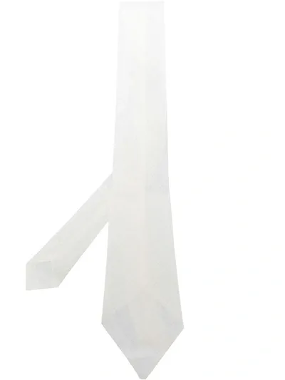 Pre-owned Gianfranco Ferre 1990s Pointed Tie In White