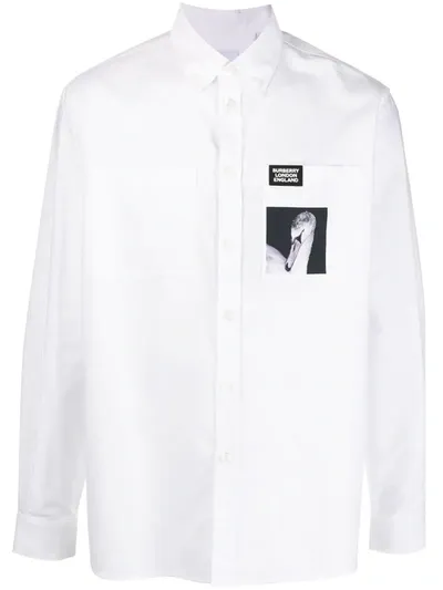 Burberry Townsend Oxford Button-down Shirt In White