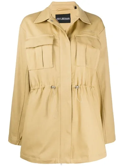 Han Kjobenhavn Drawstring Twill Coat In Brown