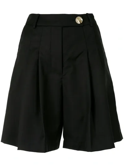 Anna Quan Oscar Pleated Shorts In Black