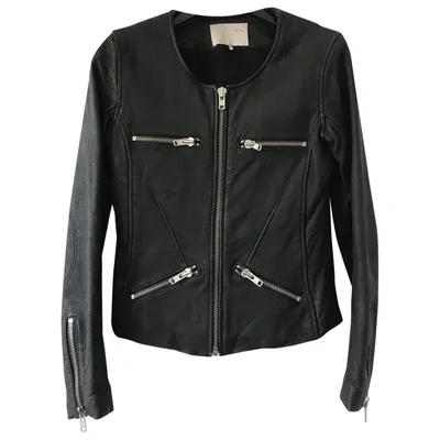 Pre-owned Iro Leather Biker Jacket In Black