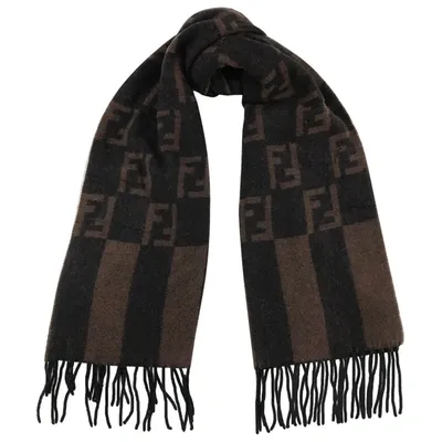 Pre-owned Fendi Wool Scarf In Brown