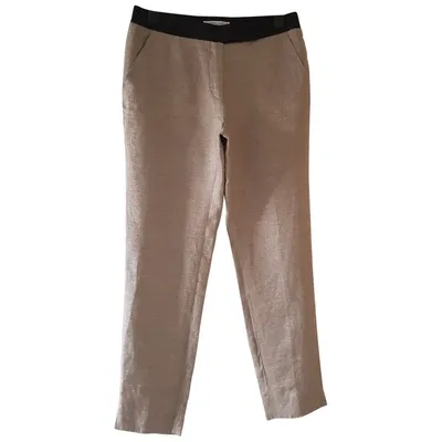 Pre-owned Gerard Darel Linen Straight Pants In Other