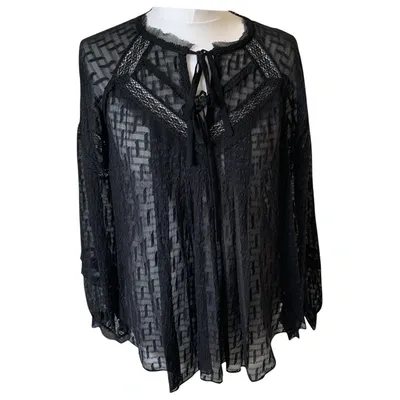 Pre-owned Rebecca Taylor Lace Blouse In Black