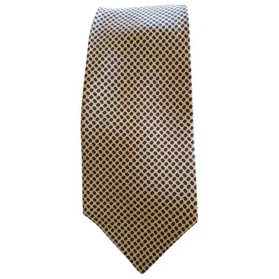 Pre-owned Guy Laroche Silk Tie In Yellow